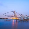 Kochi chinese fishnets in twilight, Kerala. Fort Kochin, Kochi, Kerala, south India